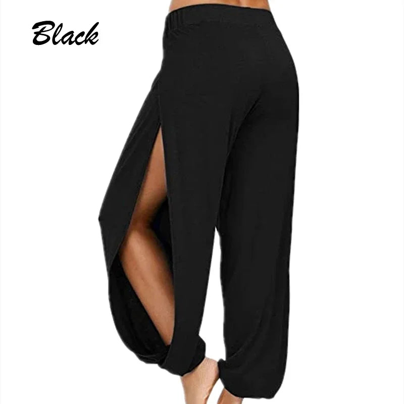 Women’s Split-Leg Wide Harem Yoga Pants