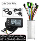 E-bike Brushless Motor Controller 24V 36V 48V 250W 350W with G51 LCD Display Kit Universal for Electric Folding Bike Scooter