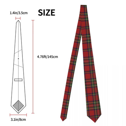 Scottish Stripes Pattern Unisex Neckties Skinny Polyester 8 cm Narrow Neck Ties for Men Suits Accessories Gravatas Gift