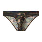 Cross-border men's classic camouflage mesh briefs U convex bag elastic breathable fitness underwear G-F3403