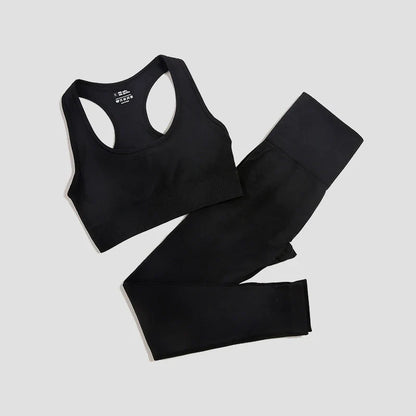 Seamless Women's Yoga Set - 2 Pcs Fitness Wear