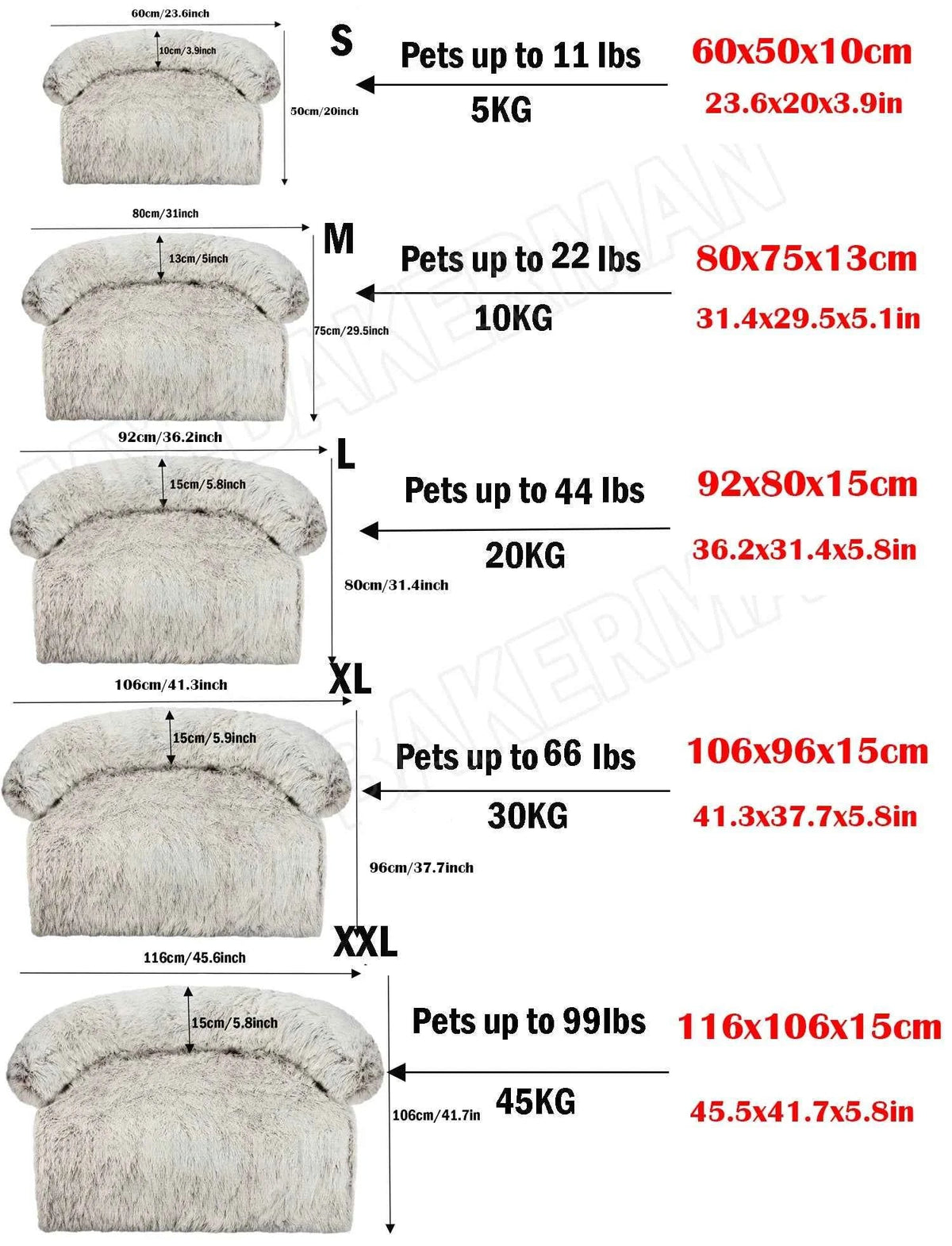 Washable blanket Sofa cover Large dog bed Sofa plush dog pet House sofa cushion plush warm kennel pet cat puppy cushion