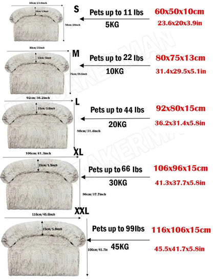 Washable blanket Sofa cover Large dog bed Sofa plush dog pet House sofa cushion plush warm kennel pet cat puppy cushion