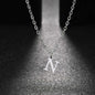 26 Letters A-Z Initial Pendant Necklaces for Women,Alphabet Pendant Rolo Chain Necklace,Simple Fashion Collar Jewelry Gift