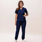 Stretchy Nurse Uniforms V-neck Top Jogger Pants Scrub Sets Surgical Workwear Dentist Nursing Suit Hospital Doctor Outfit S21