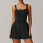 Tennis Jumpsuit with Pockets & Pleats