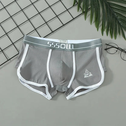 Large Size Men Cotton Underpants Breathable Comfortable Underwear Mid-rise Boxer Shorts Fashion Printed Sexy U Pouch Panties