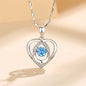 925 Sterling Silver Heart Shaped Necklace Bracelet Set for Women