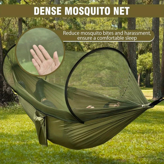 2-In-1 Camping Hammock with Mosquito Net 1.6lbs Ultralight Parachute