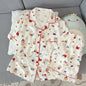 Cute Miffy Women Summer Pajamas Set Short Sleeve Shorts Comfortable Loose Soft Breathable Casual Homewear Loungewear Sleepwear