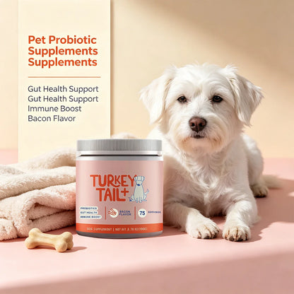 Dog Probiotic Powder Bacon Flavor Support Gut Health Immune Boost Pet Daily Dietary Supplement for Dogs Pet Health Care