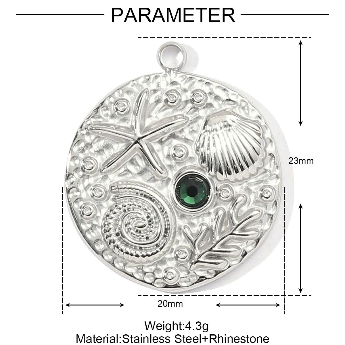 3pcs/Lot Stainless Steel Enamel Plam Flip Flop Shell Diy Charm Women Watermelon Strawberry Necklace Pendant Summer Ocean Jewelry