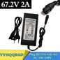 60V 16S  e-bike electric bicycle  67.2V 2A Li-ion Battery Charger  Wheelbarrow Electric self balancing unicycle scooter Charge