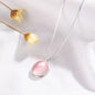925 Sterling Silver Necklace with Moonstone and Natural Aquamarine Pendant, Necklace, Clavicle Chain, Women's Jewelry
