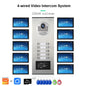 ANJIELO 2-12 Units Apartment Doorbell Video Intercom System Digital Frame Background Music Detection Preview NEW 2026