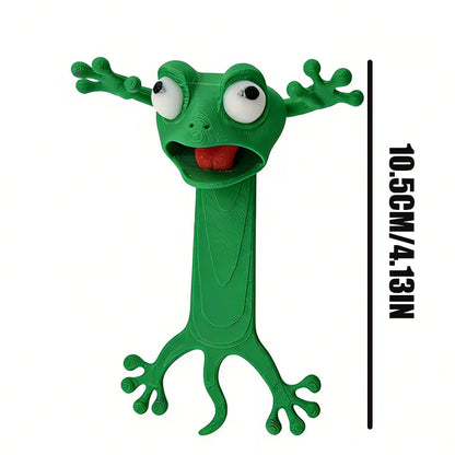 3D Printed 3D Flattened Frog Bookmarks, Office Supplies, Book Accessories,Stationery Bookmarks,Essential for Reading Enthusiasts