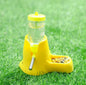 Random Automatic Water Bottle Drinking Feeder Dispenser Bottle 80ML with Food Feeder Station bowl Pet Container for Small Animal
