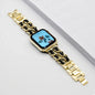 Apple Watch Woven-Accent Chain Bracelet Band