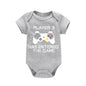 PLAYER 3 Newborn Romper Casual Short Sleeves Baby Boy Clothes Bodysuits Cartoon Graphic Toddler Girls Jumpsuits