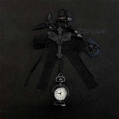 Original Hollow Heart Pocket Watch Chain Keychain Design Steampunk Clock Vintage Necklace Pendant Jewelry Watch Men Women Gift