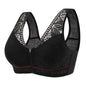 Breathable Lace Front-Zip Sports Bra S-6XL