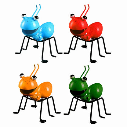 New 4-1PC Ant Decor Outdoor Garden Cute Insect Metal Ant Living Room Wall Art Sculptures Wall Hang Home Decors Jewelry Ornament