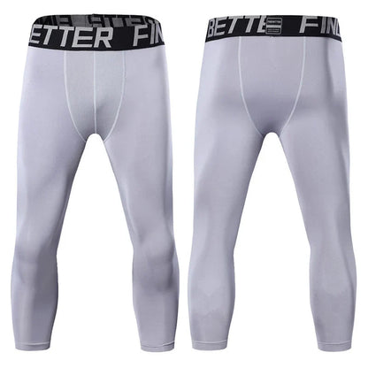 Sports Fitness Pants Men Gym Shorts Workout Tights