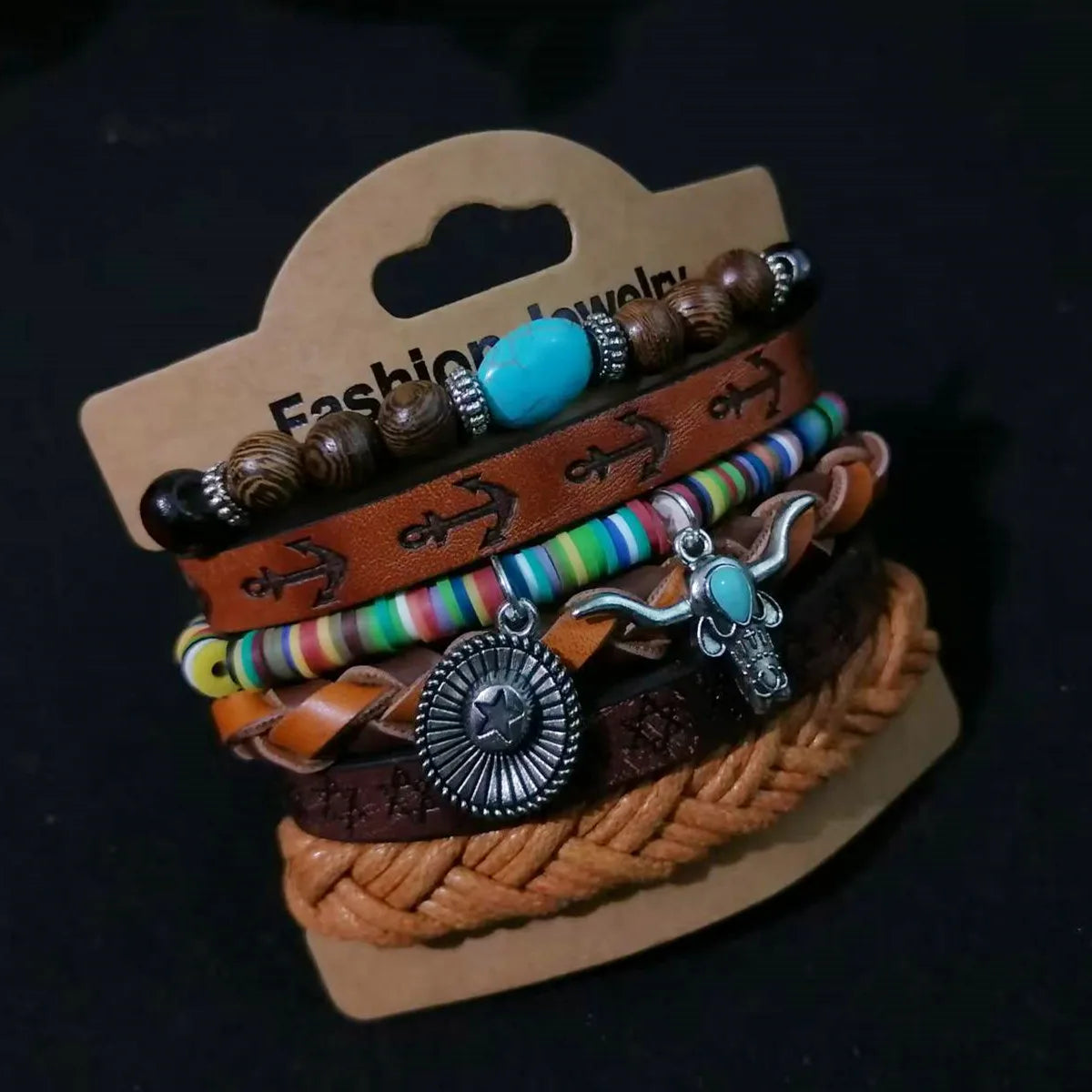 Vintage Casual 6 Pc/set Handmade Men Women Bracelets
