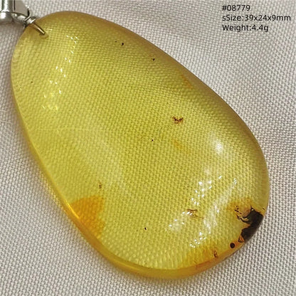Natural Amber Pendant From Baltic Flower Yellow Amber Water Drop Women Men Jewelry Reiki Stone Women Men AAAAAAA