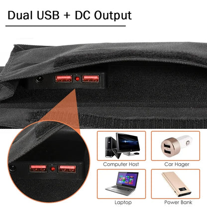 100W Solar Panel Folding Bag Usb+dc Output Solar Charger Portable