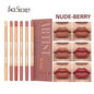 6pcs Velvet Matte Lip Liner Set - Long-Lasting Versatile Shades Longlasting Lip Makeup Berry, Brown, Pink Lip Pencil