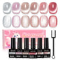 6pcs 7.5ml New Popular Reflective Cat's Eye Magnetic Nail Gel Semi Permanent Nail Art Soaking LED Nail Salon DIY Nail Salon Gel