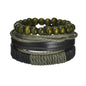 MeMolissa New Fashion Braided Wrap Leather Bracelets for Men High Quality Vintage Charm Wood Beads Ethnic Tribal Wristbands