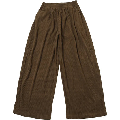 High Waist Corduroy Wide Leg Pants Women