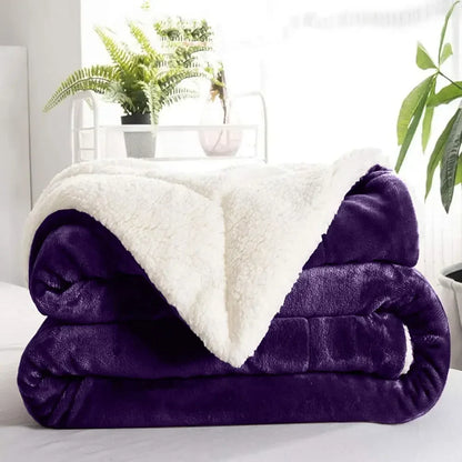 Sherpa Blanket Twin Thick Warm Blanket for Winter Bed Super Soft Fuzzy Flannel Fleece/Wool like Reversible Velvet Plush Blanket