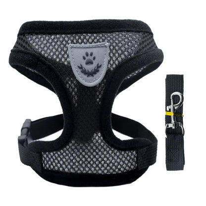 Dog Vest Walking Leash For Puppy Dog Cat Collar Polyester Adjustable Mesh Dog For Small Medium Pet Accessories