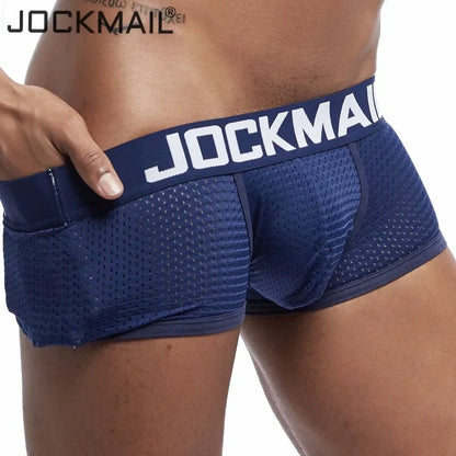 JOCKMAIL  4PCS/Lot boxer men Mesh Breathable boxershorts men Underwear Shorts panties men cuecas boxer underpants calzoncillos