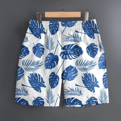 Men's Hawaiian 3D Plant Summer Pattern Beach Shorts Quick Dry Outdoor Casual Sports Shorts Fashion Men's Shorts