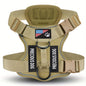 Anti-Pull Tactical Dog Harness with Night Reflective Strips, Heavy-Duty Nylon Military-Grade Vest-Style Leash for Large Dog