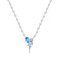 Romantic Pink Crown Heart Pendant Necklace Genuine 925 Sterling Silver Elegant Fine Jewelry for Women Wedding Holiday Presents