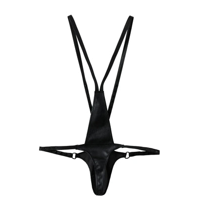 Men's Jockstrap Underwear Sexy Lingerie Harness Chest Bodysuit One-piece Jock with Removable Codpiece Big Bulge Adjustable Size.