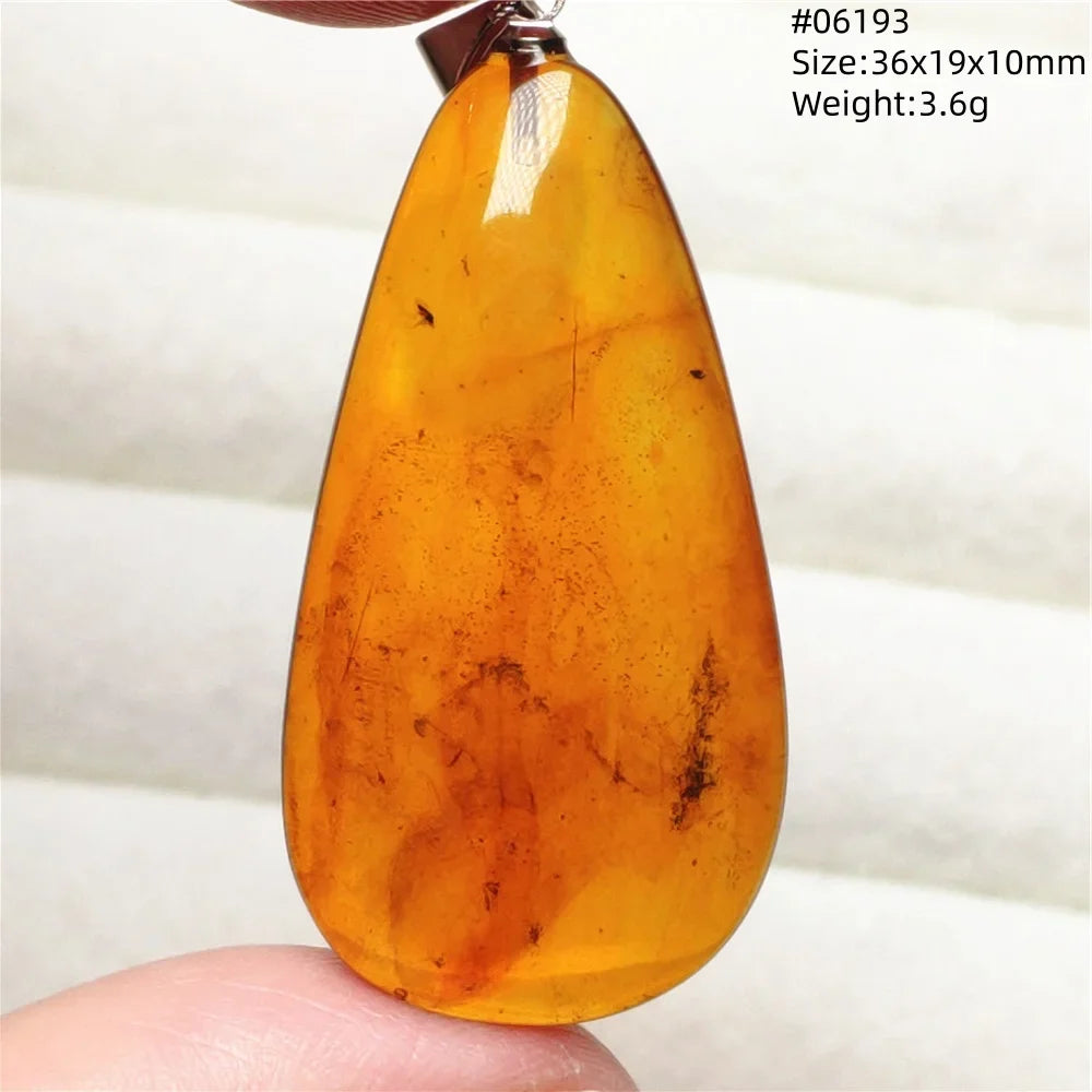 Natural Amber Pendant From Baltic Flower Yellow Amber Water Drop Women Men Jewelry Reiki Stone Women Men AAAAAAA