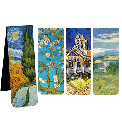 2.5Inch 4PCS Bookmarks with Magnet Book Markers Page Clip for Students Teachers School Home Office Reading Supplies