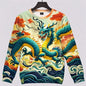 Full Print Chinese Dragon Graphic Sweatshirts For Men Women Long Sleeve Casual Round Neck Hoodie Streetwear Mens Sport Tracksuit