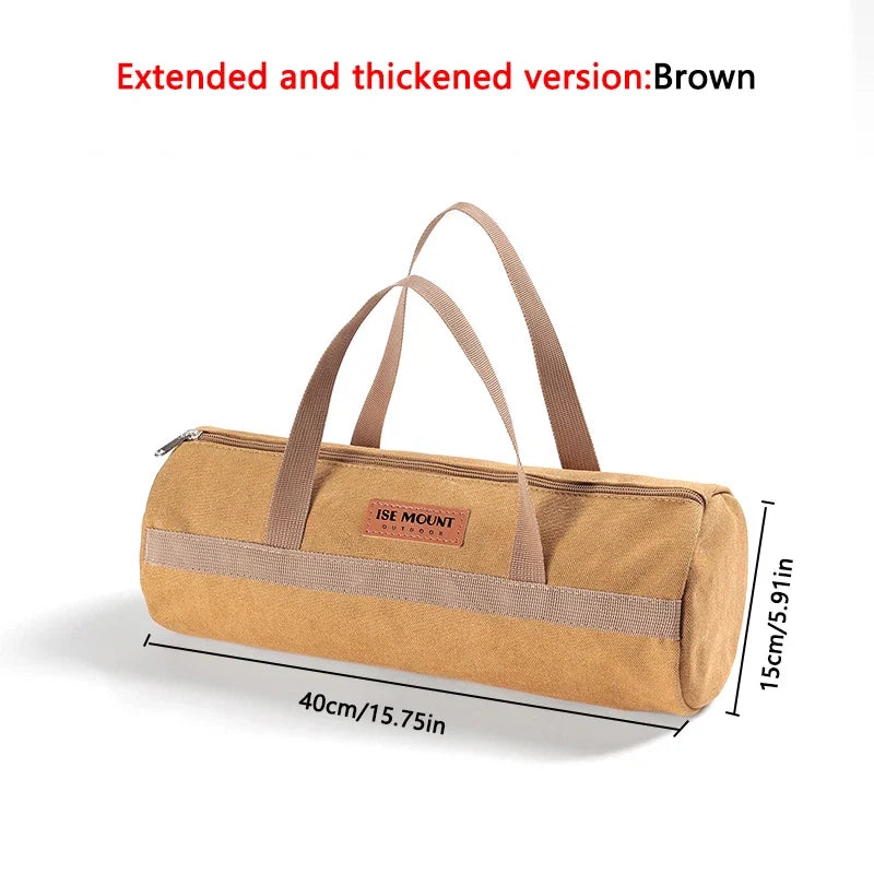 Camping Tools Storage Bag Large Capacity Cylinder Tent Stake Bag