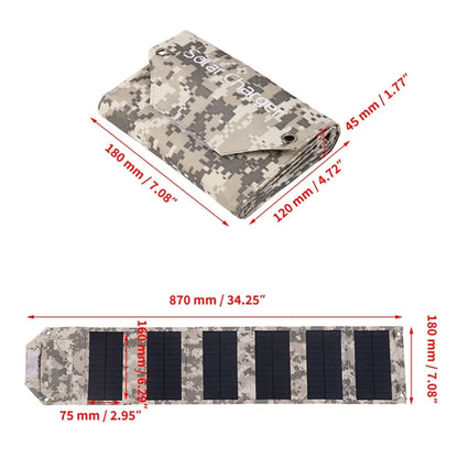 100w/80w/60w Foldable Solar Panel 5V USB Portable Folding Bag for Cell