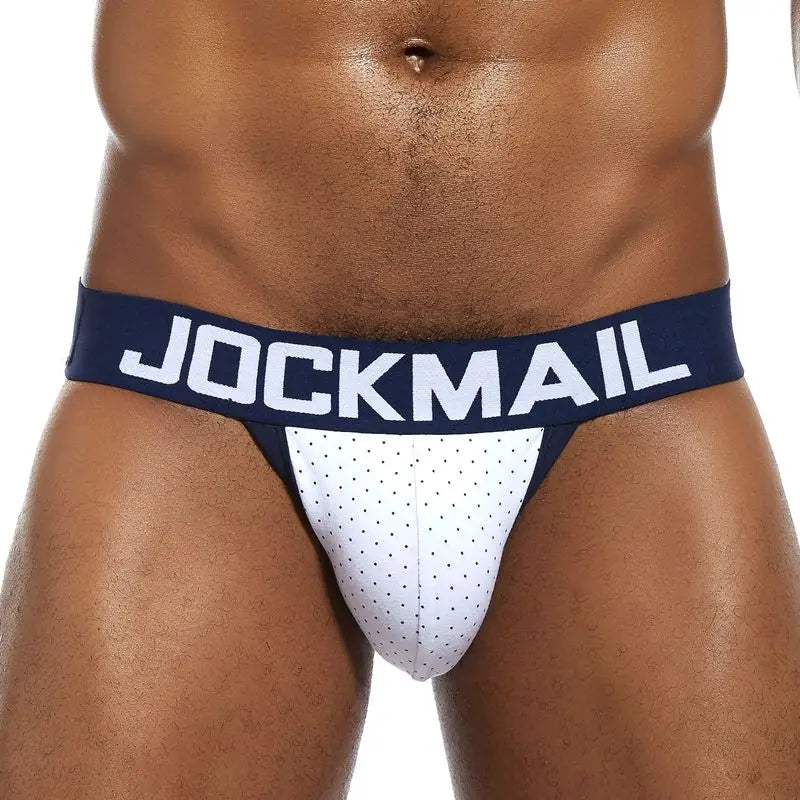 2pcs/Lot Men Underwear Jockstrap Thong Cotton Dot Print Sexy Sissy Mens Briefs Tangas De Homrbre Cueca Gay Underwear Breathable