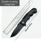 This multi-functional all-in-one folding knife is a portable tool for outdoor camping, hiking, survival, and household peeling