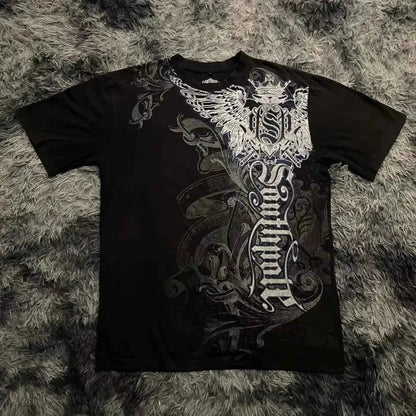 Y2K Gothic Oversized Motorcycle T-Shirt Unisex