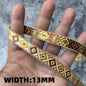 5 Yards 1~3CM Geometric Flower Designs Are Selling Well Embroidered Jacquard Ribbon Decorative Clothing Dog Chain Curtains